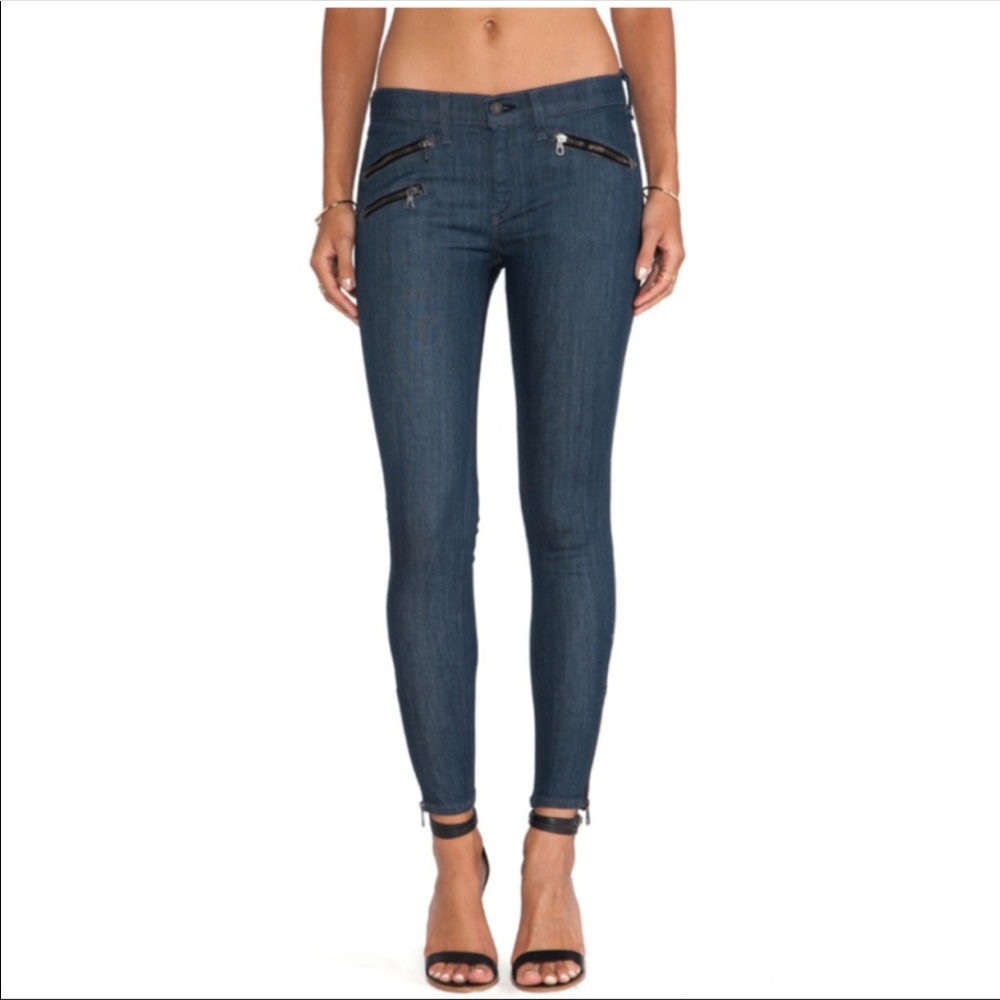 rag & bone mid rise ankle zip skinny pants